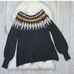 Free People Baltic Fairisle Boatneck Knit Sweater
